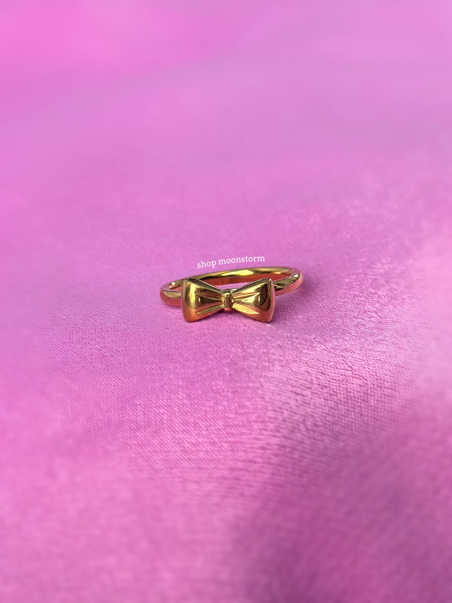 Gold Classic Ribbon Bow Ring
