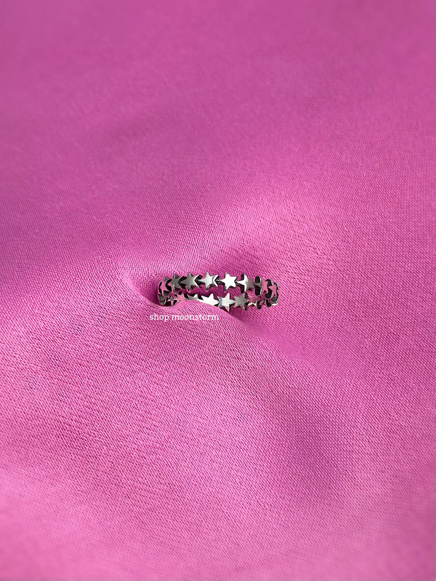 Silver Star Band Ring