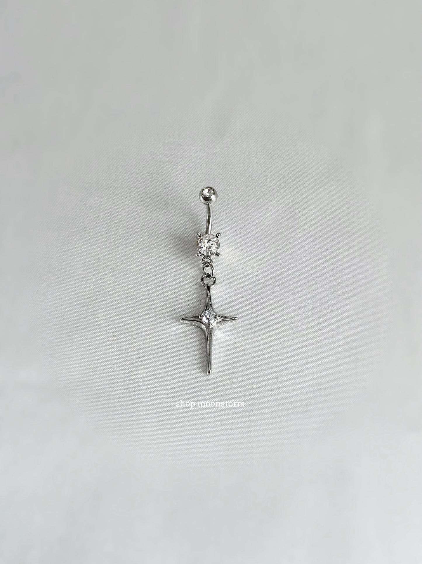 Silver Starlight Belly Ring
