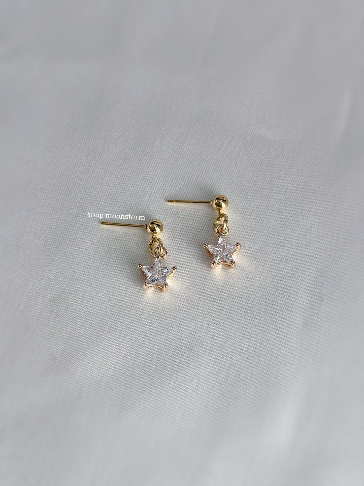 Gold Star Hour Stud Earrings