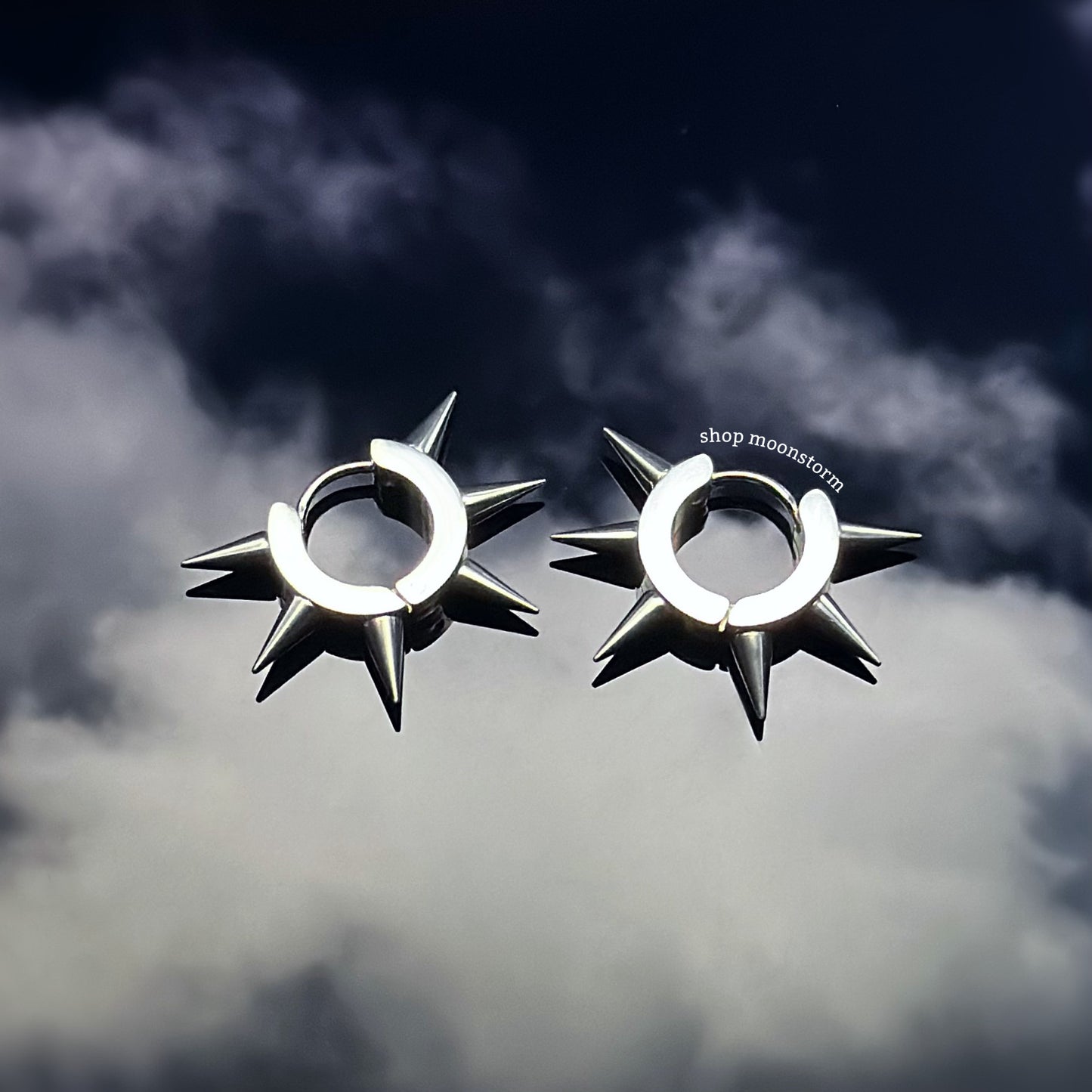 Spiked Hoop Earrings