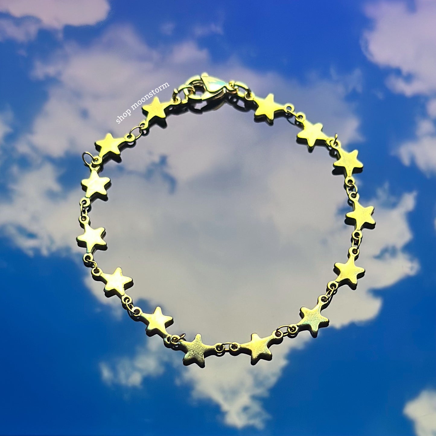 Gold Star Link Bracelet