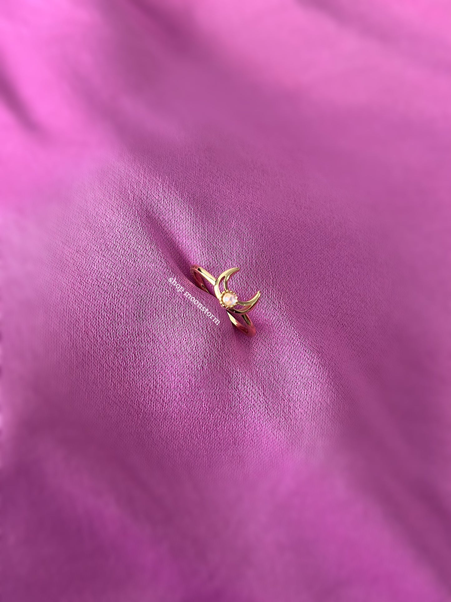 Gold Opal Magic Moon Ring