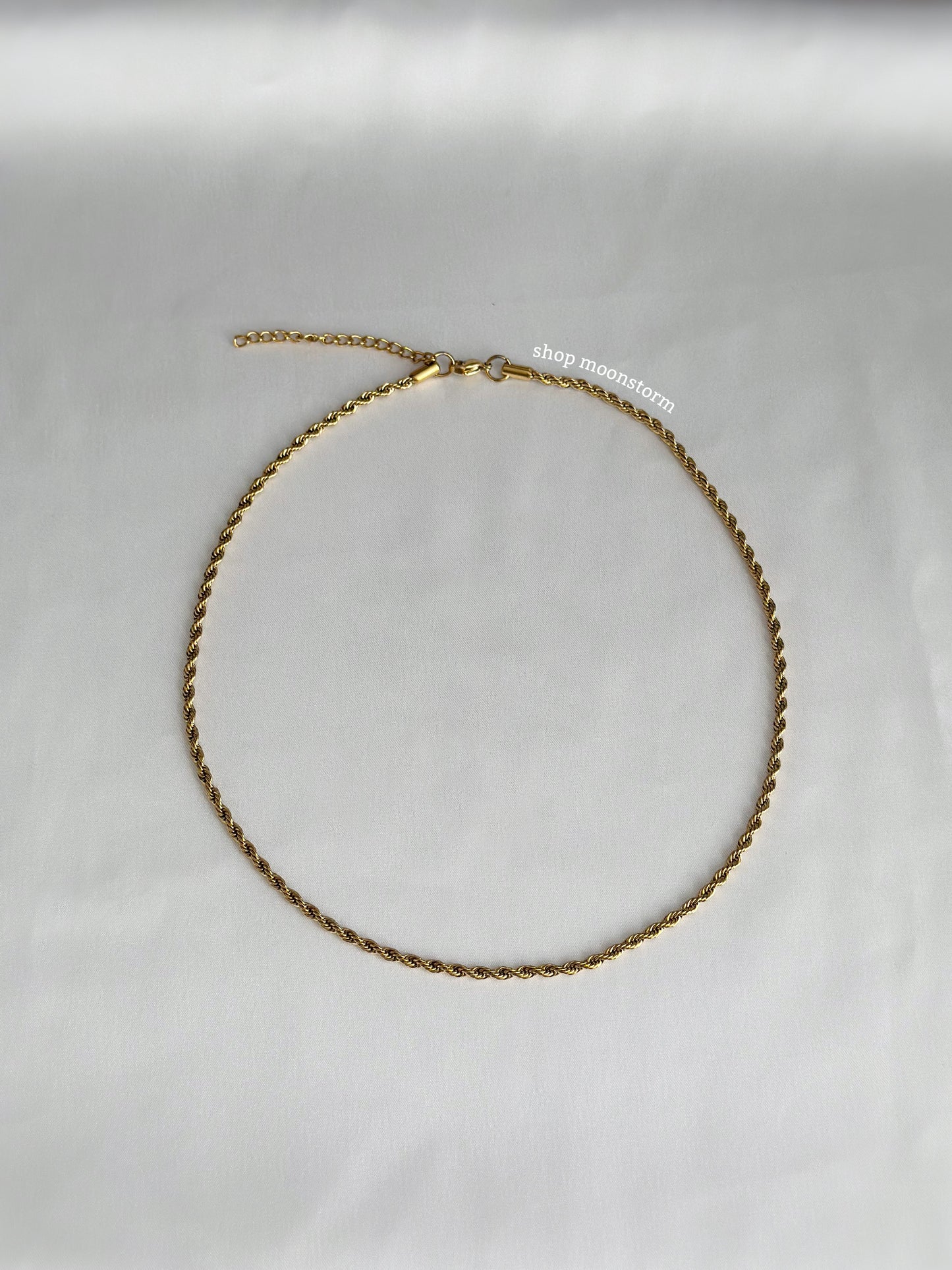 2mm Gold Rope Chain Necklace