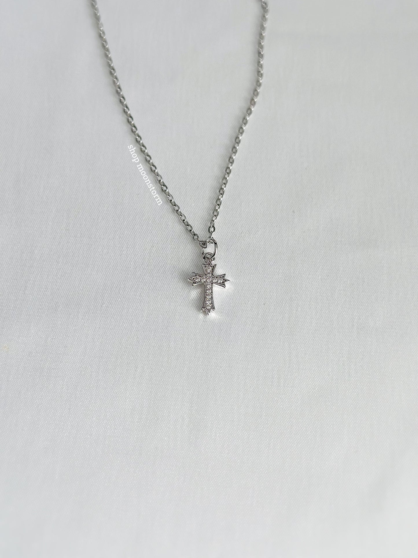 CZ Mini Cross Necklace Pack (Set of Two)