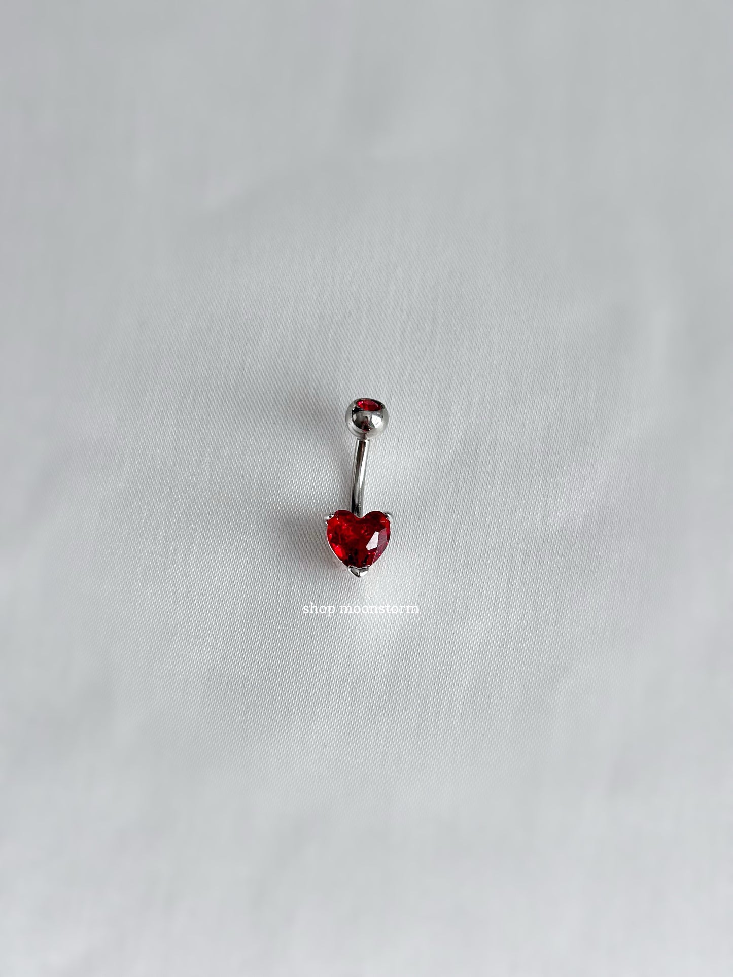 Red Heart Belly Ring