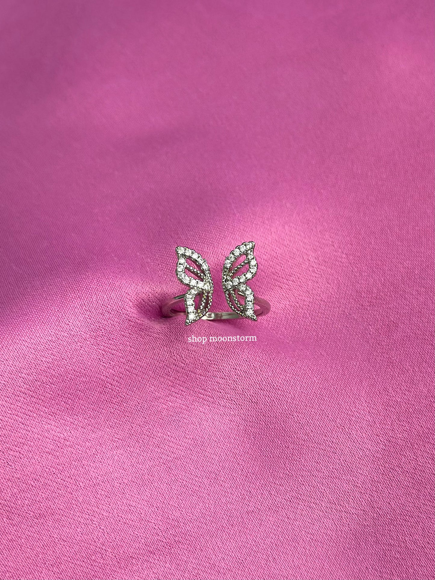 Sparkly Butterfly Ring