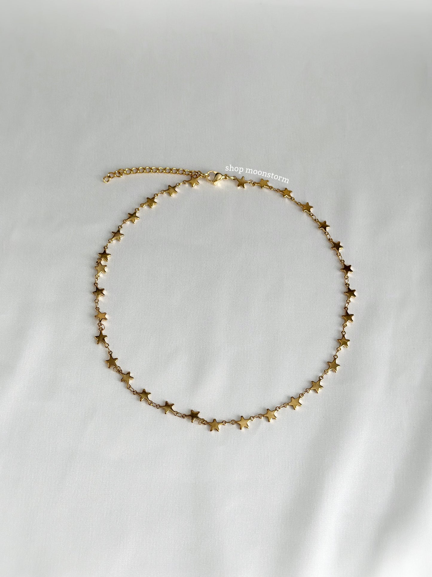 Gold Star Link Necklace