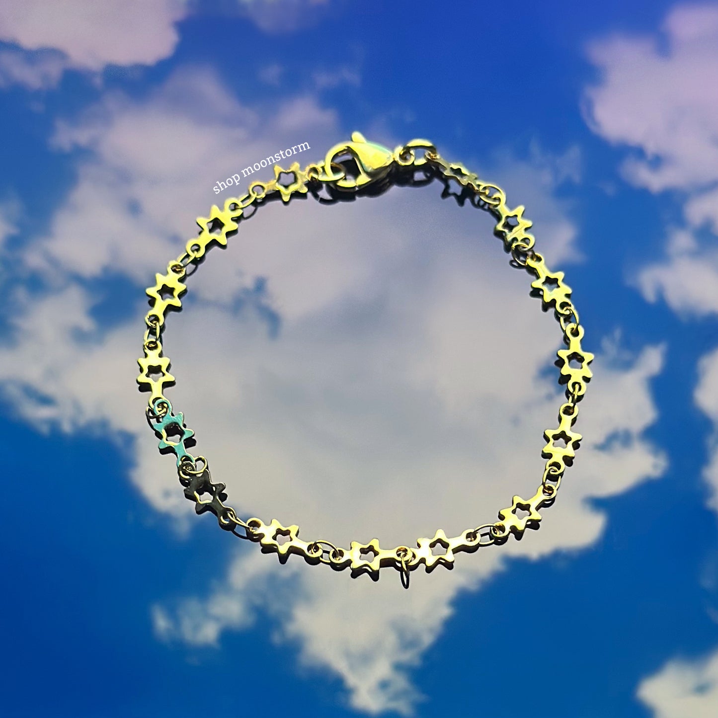 Gold Cutout Star Link Bracelet