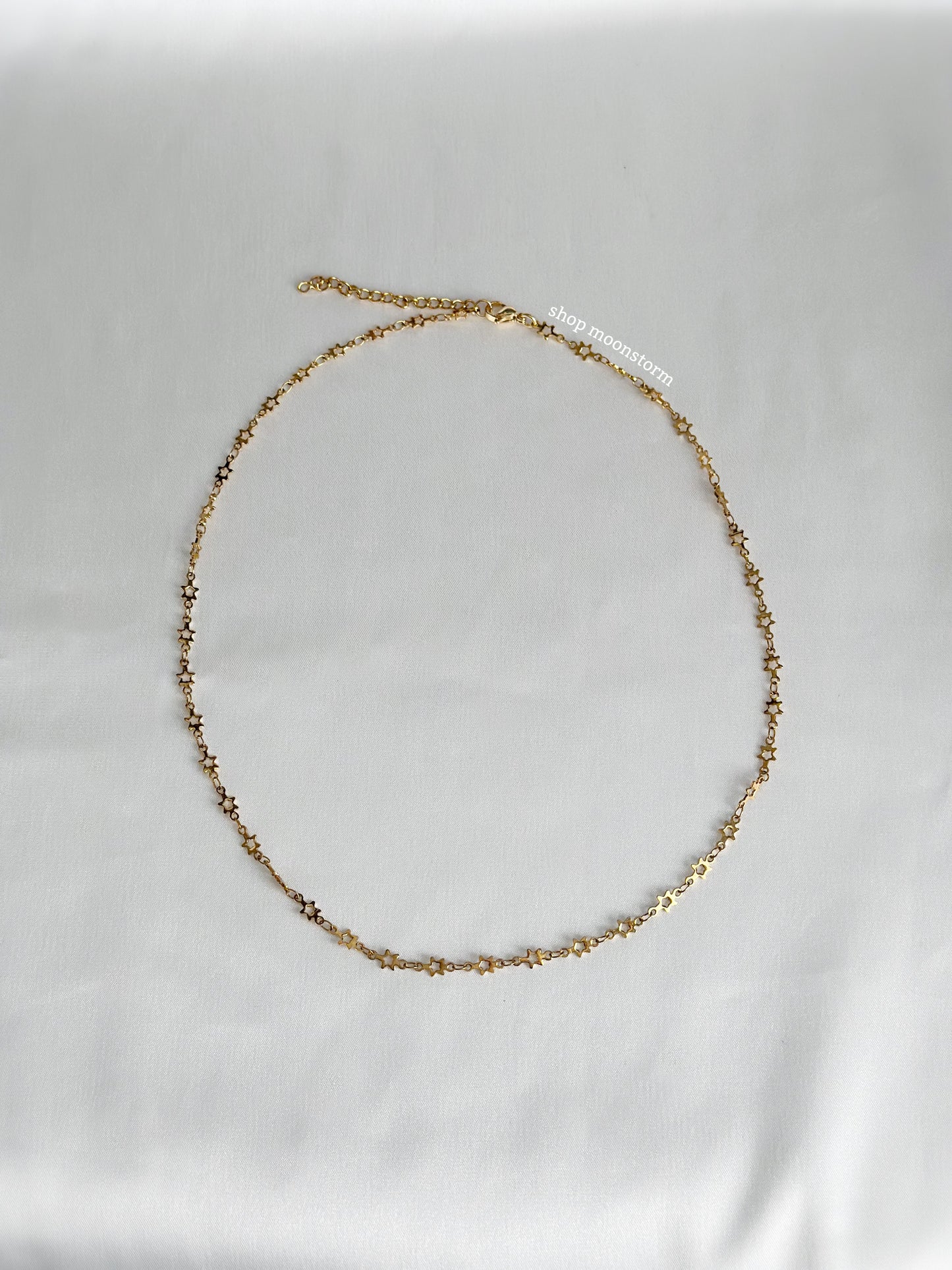 Gold Cutout Star Link Necklace