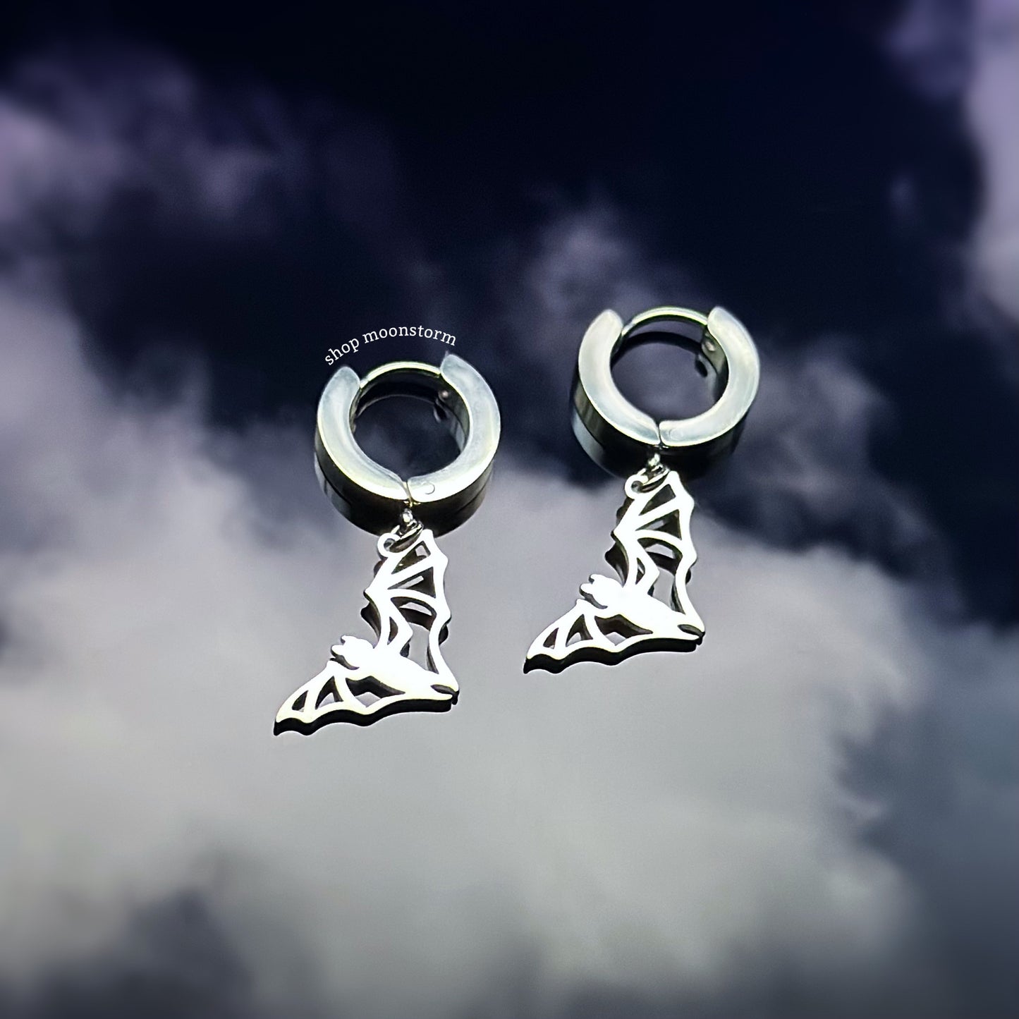 Bitty Bat Hoop Earrings