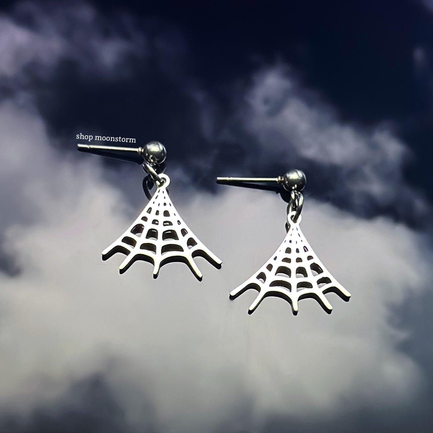 Spiderweb Stud Earrings