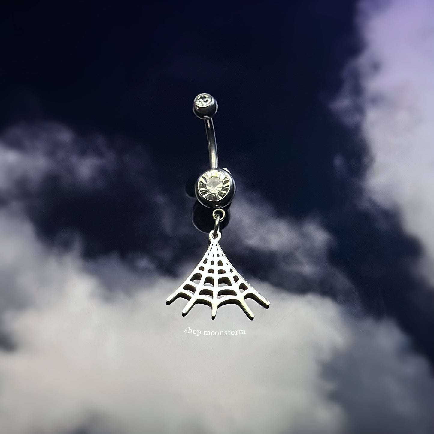 Spider Web Belly Ring