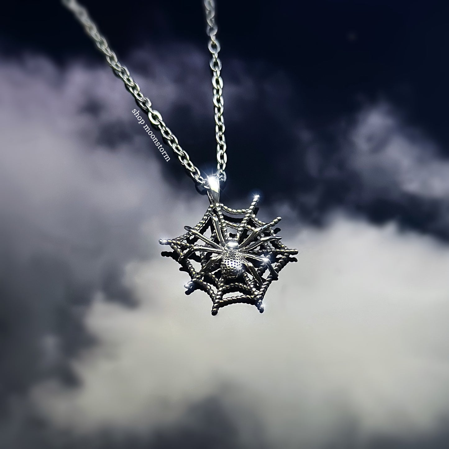 Spider & Web Necklace