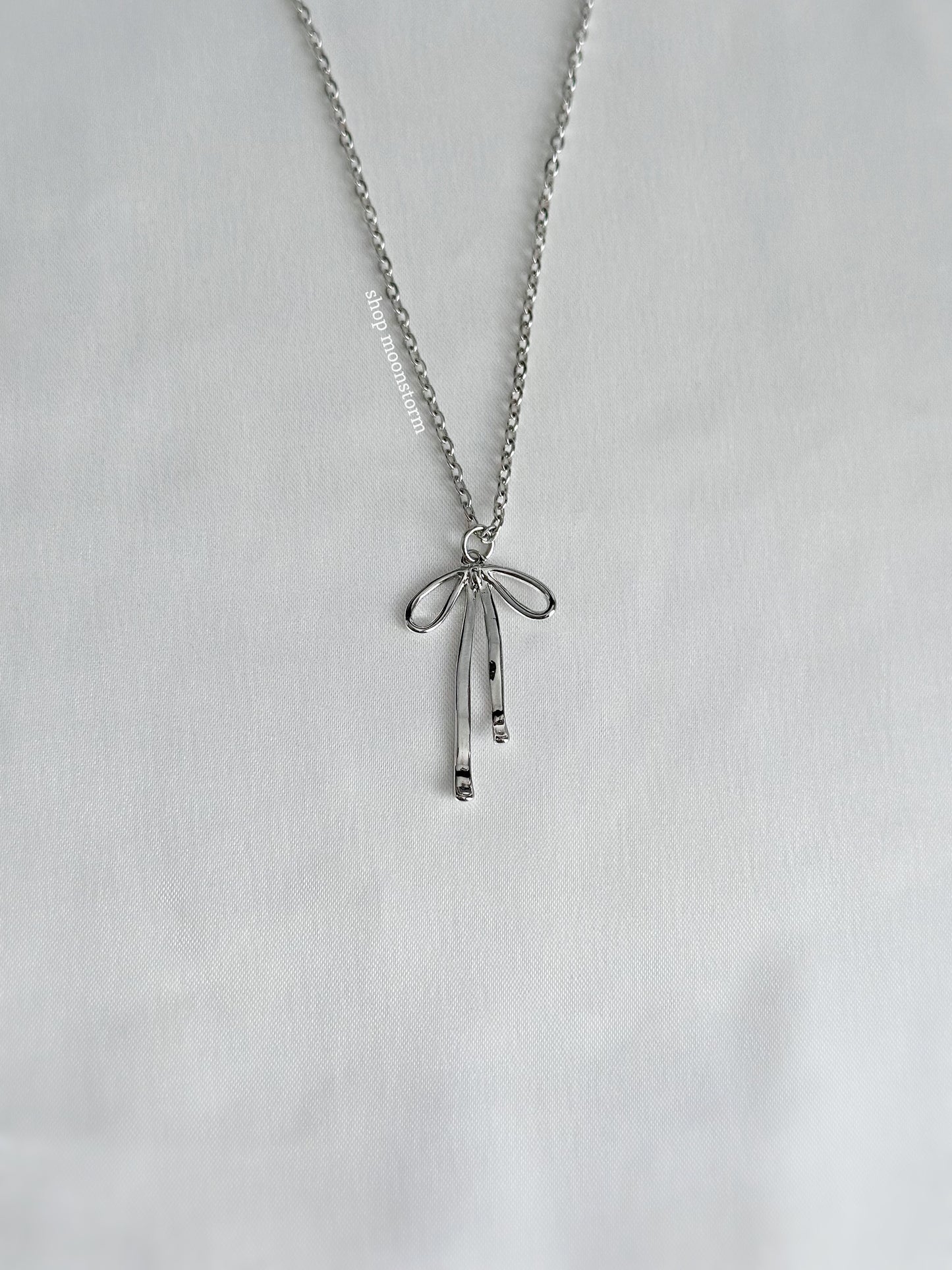 Belle Ribbon Bow Necklace Pack (Set of Two)