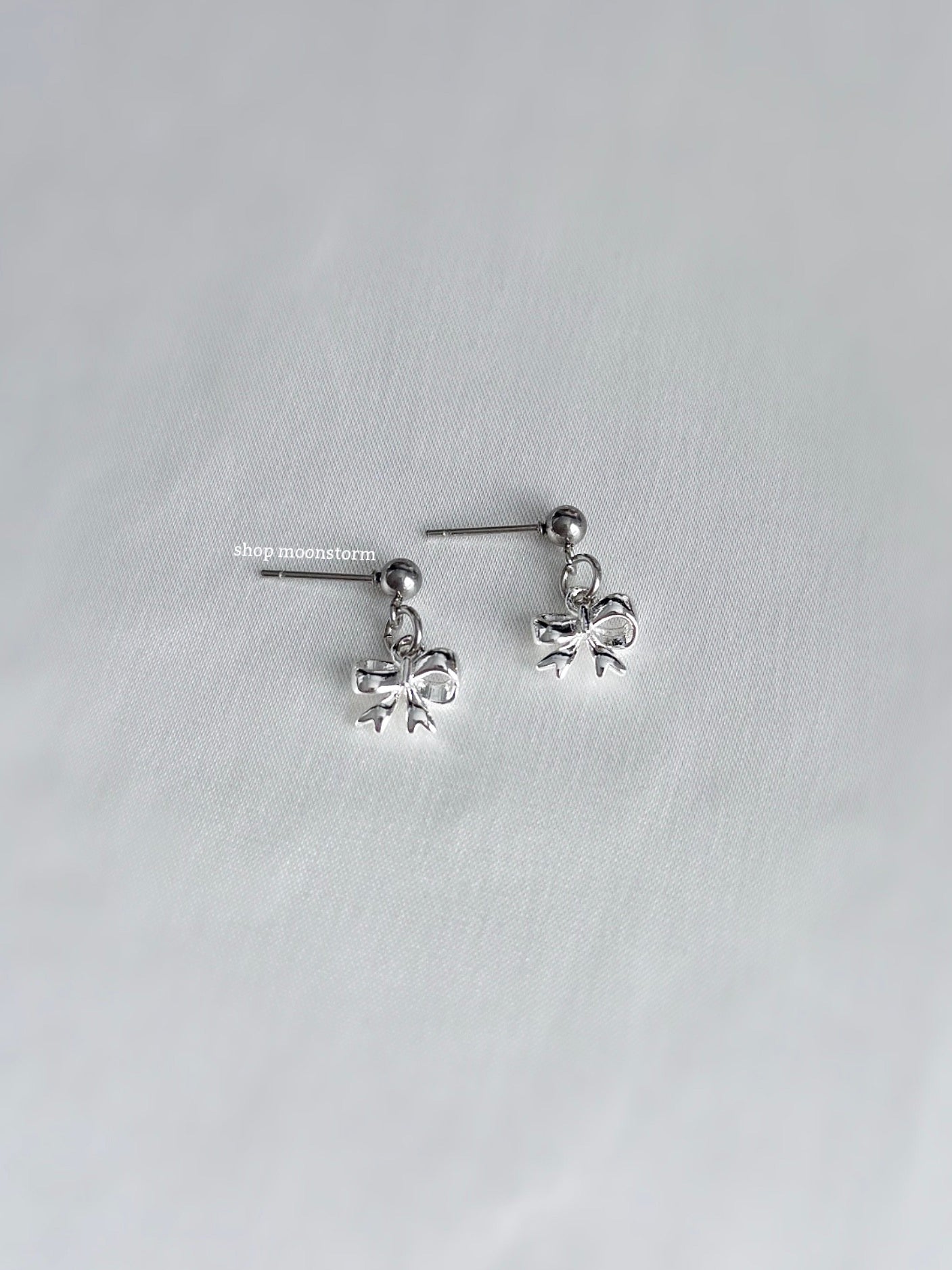 Mini Ribbon Bow Stud Earrings