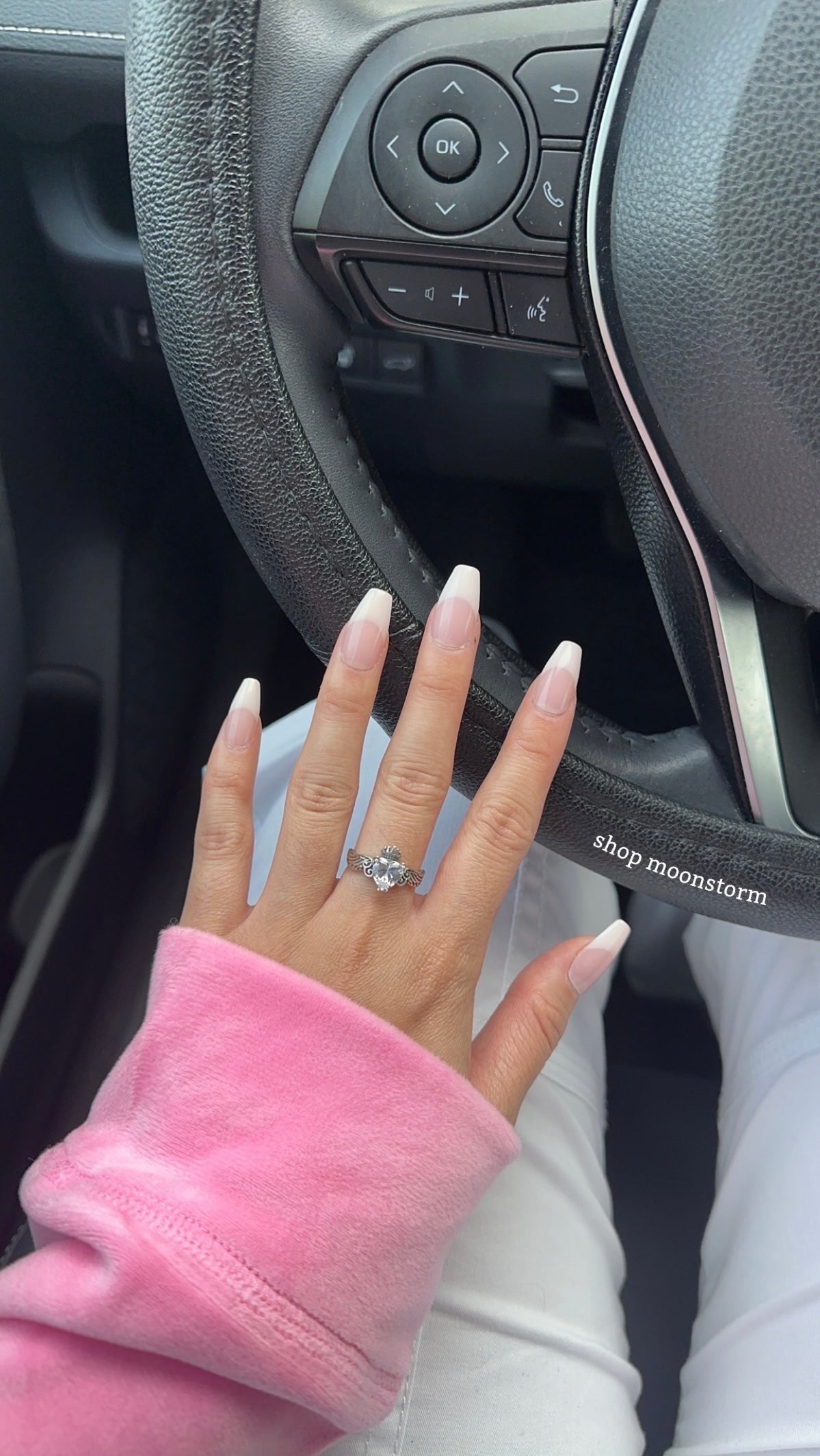 CZ Heart Wing Ring