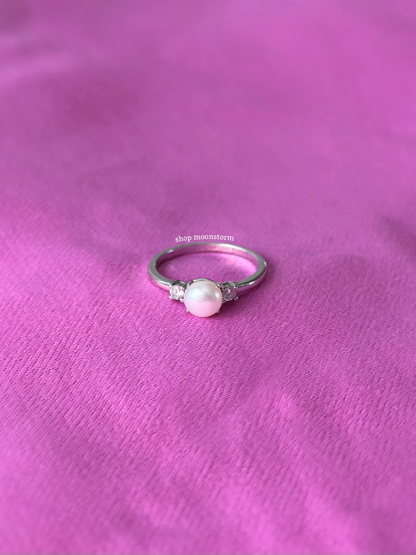 CZ Freshwater Pearl Ring