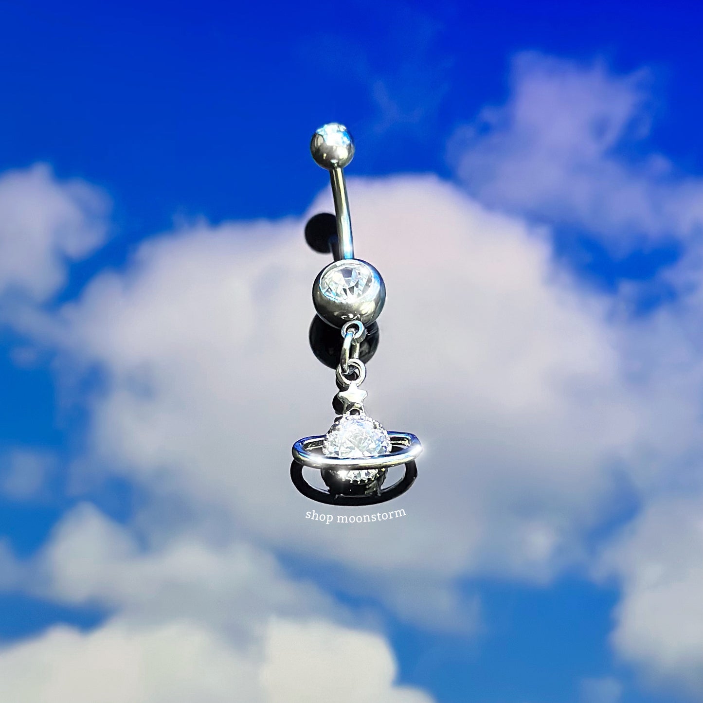Star Orb Planet Belly Ring