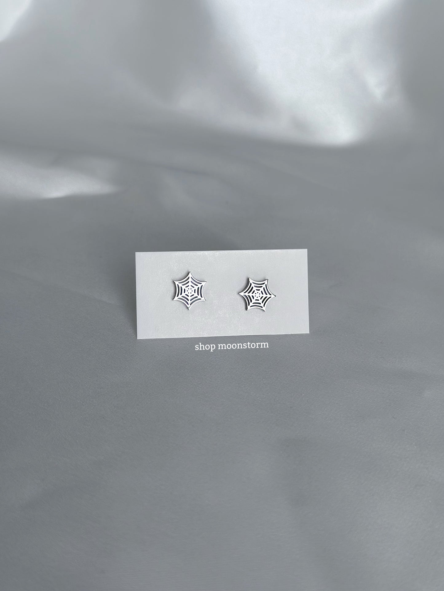 Spider Web Stud Earrings