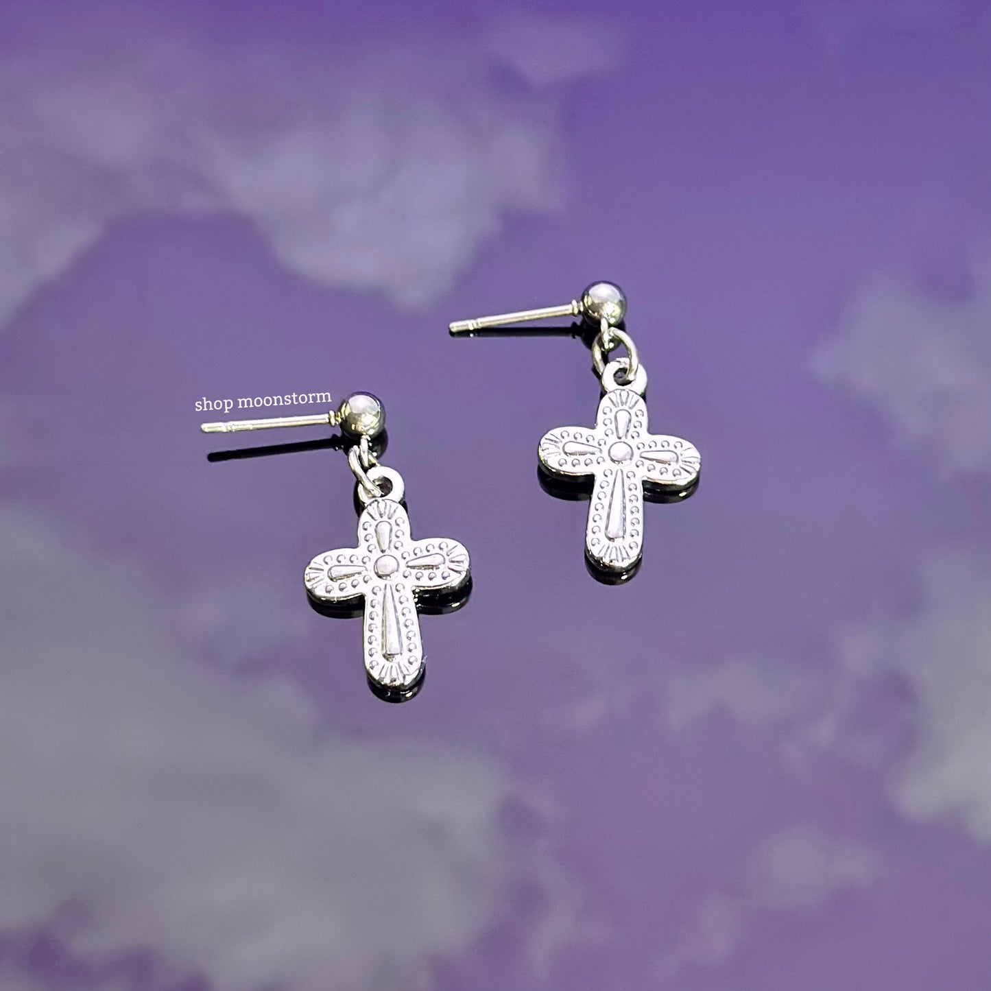Vintage Cross Stud Earrings