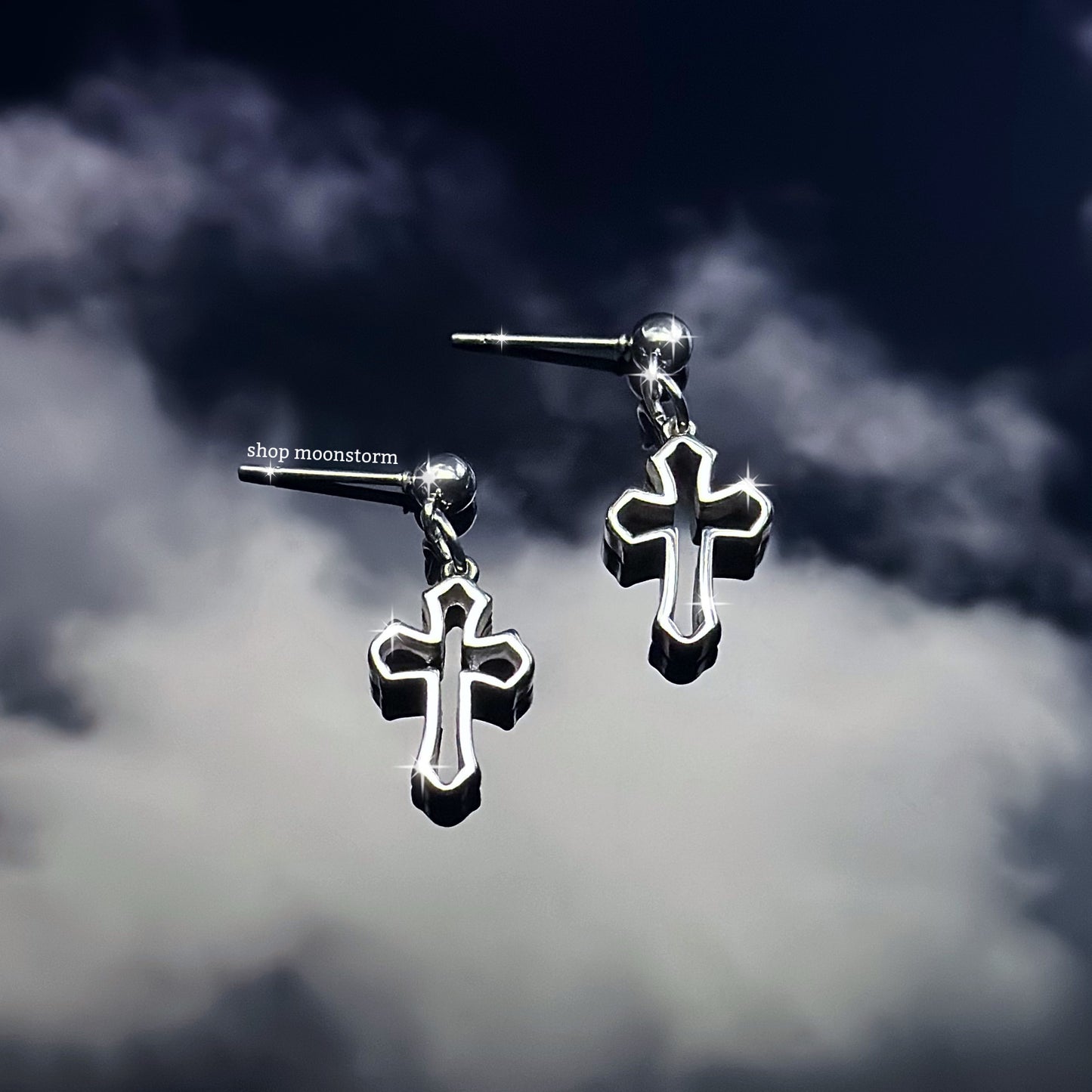 Cutout Cross Stud Earrings