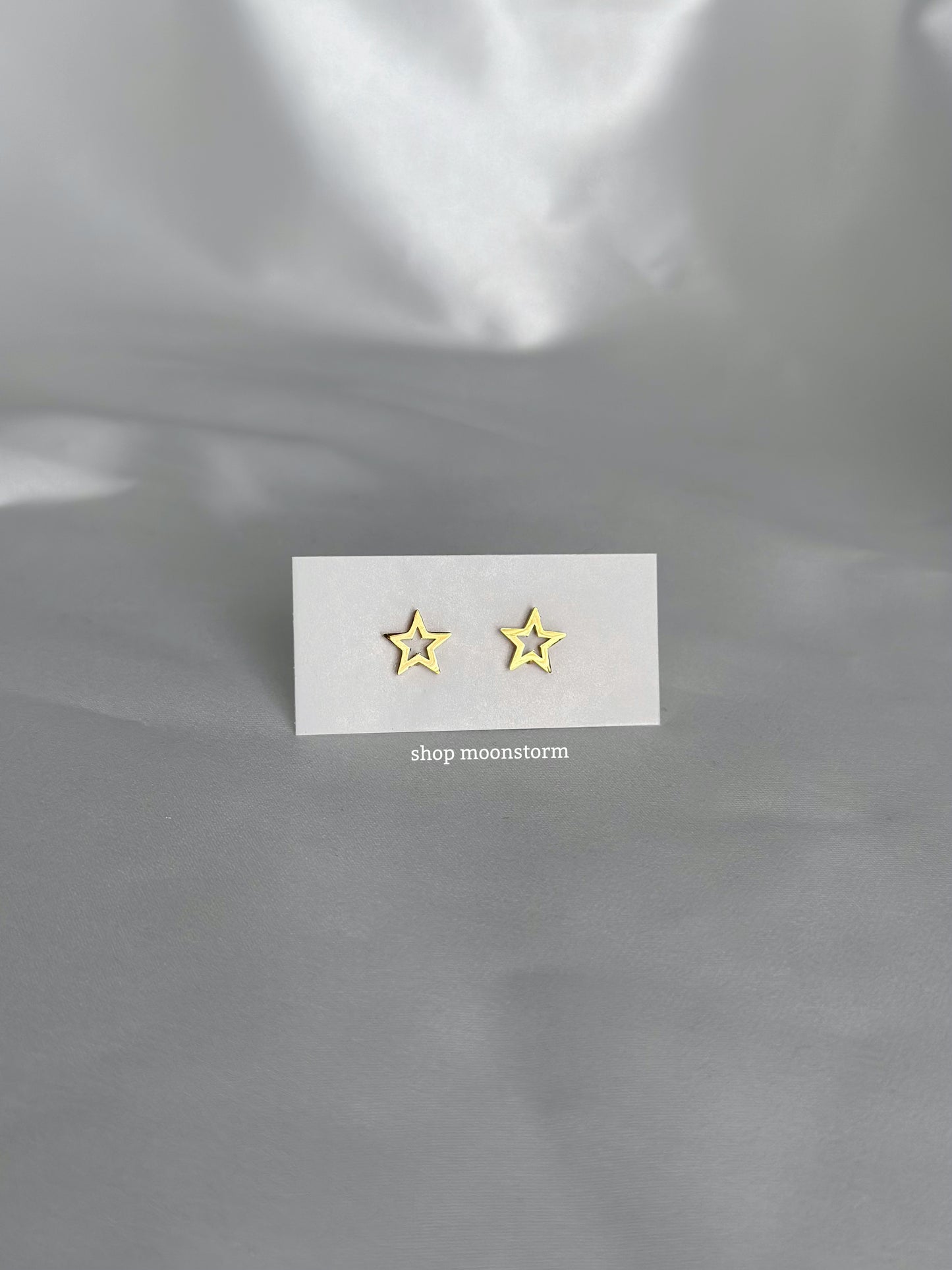 Gold Cutout Star Stud Earrings