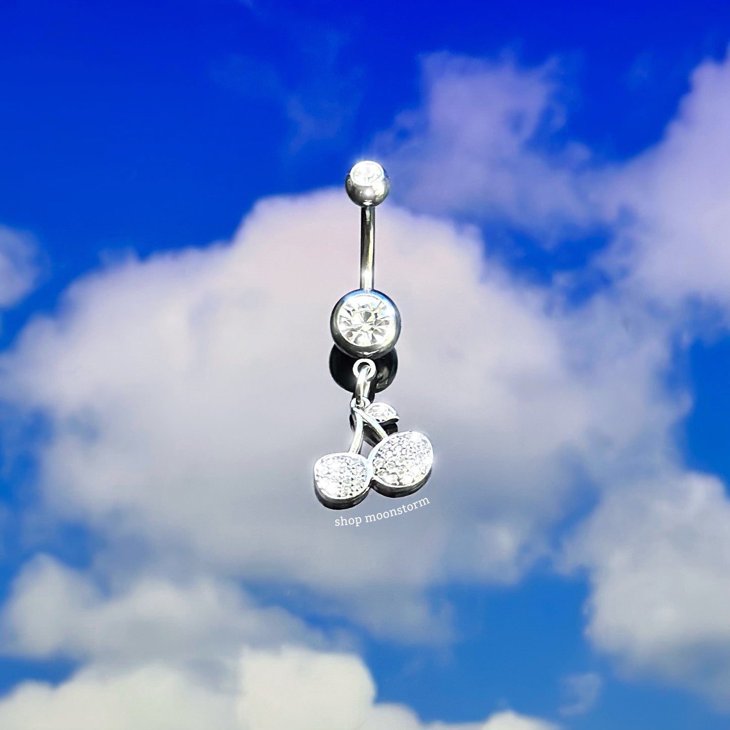 Icy Cherry Belly Ring