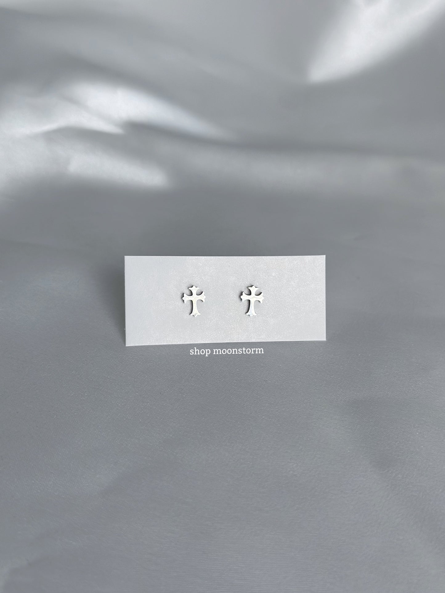 Goth Cross Stud Earrings II