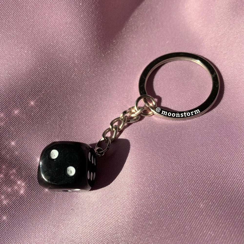 Black Dice Keychain