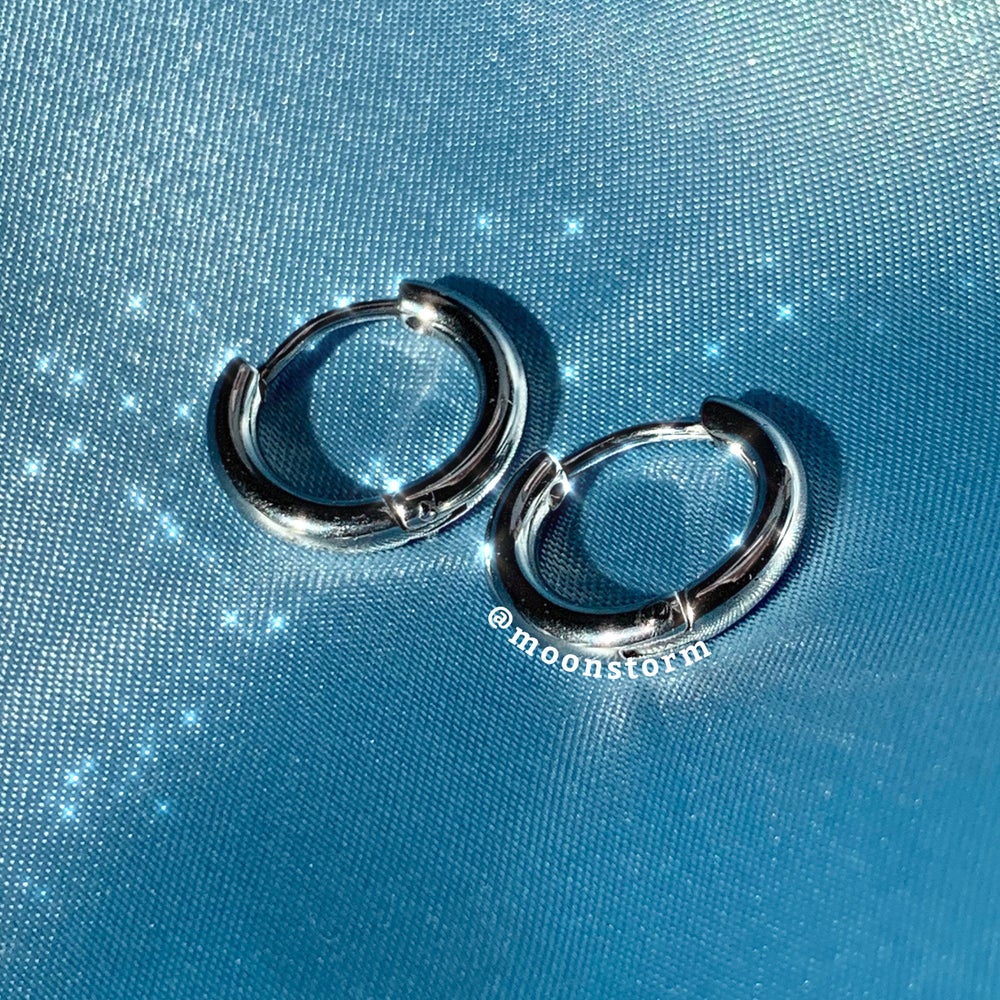 10mm Silver Hoop Earrings