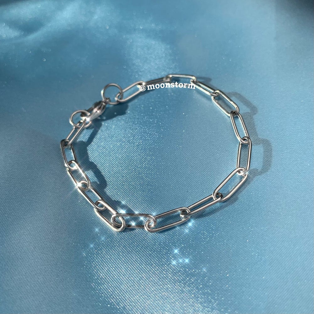 Silver Paperclip Anklet