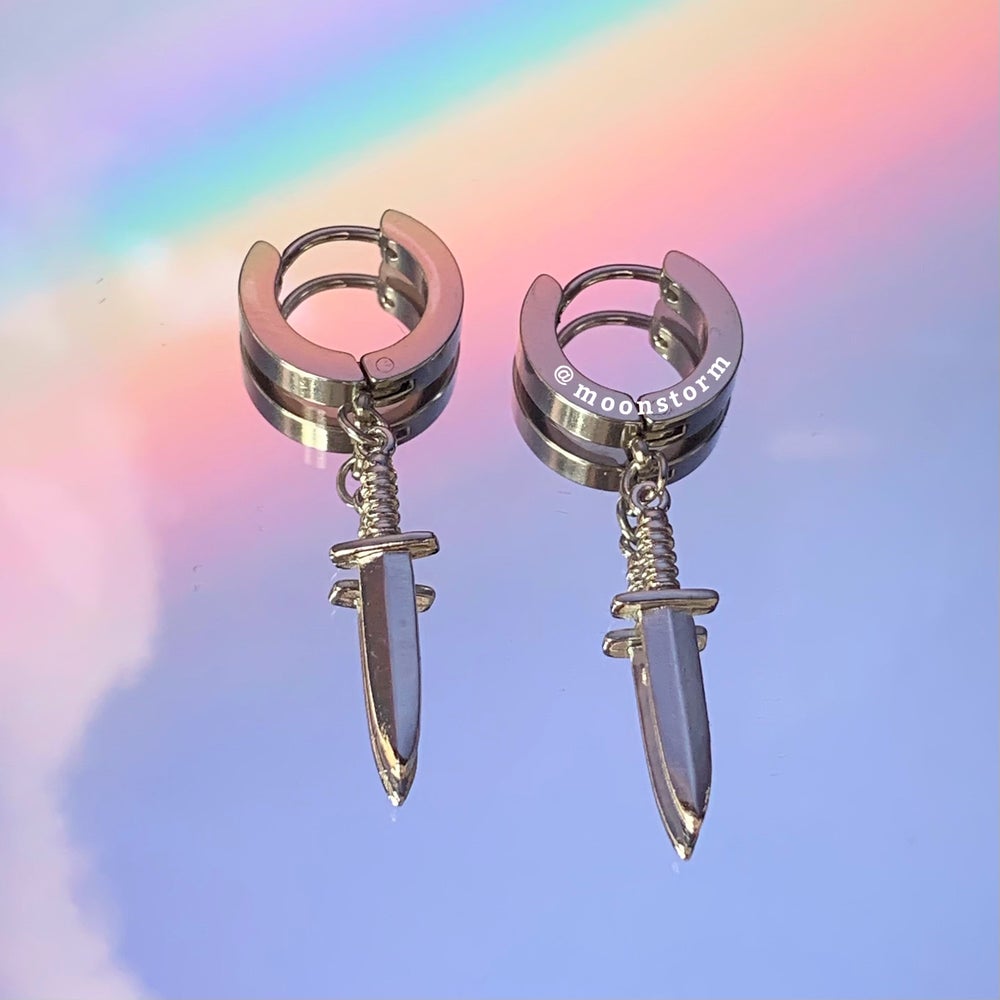 Dagger Hoop Earrings