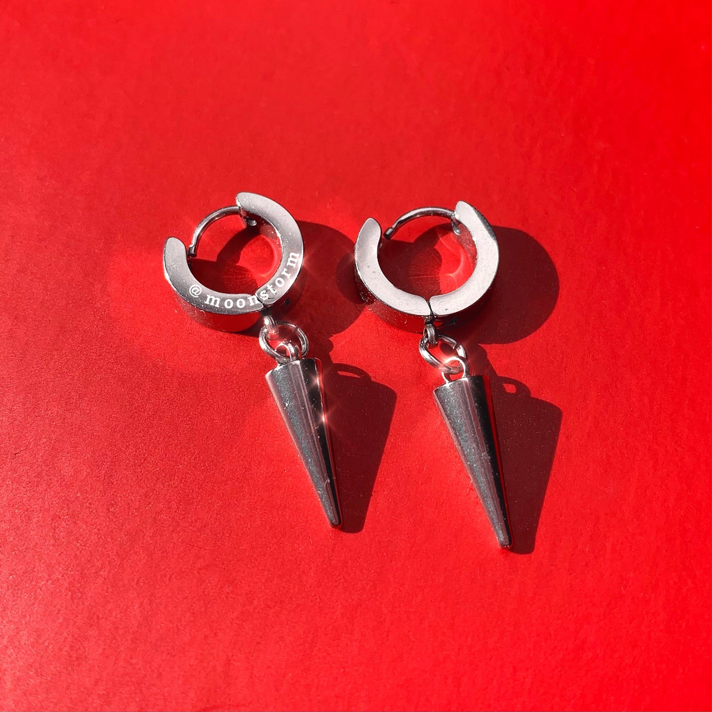 Long Spike Hoop Earrings