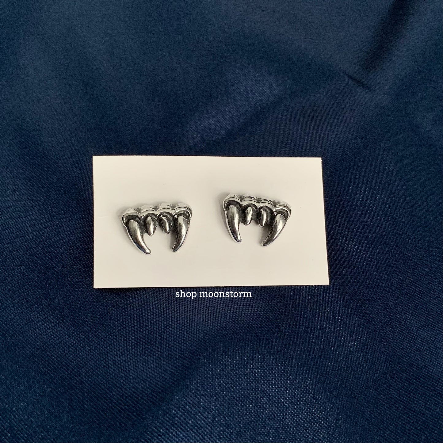 Bite Me Vampire Teeth Stud Earrings