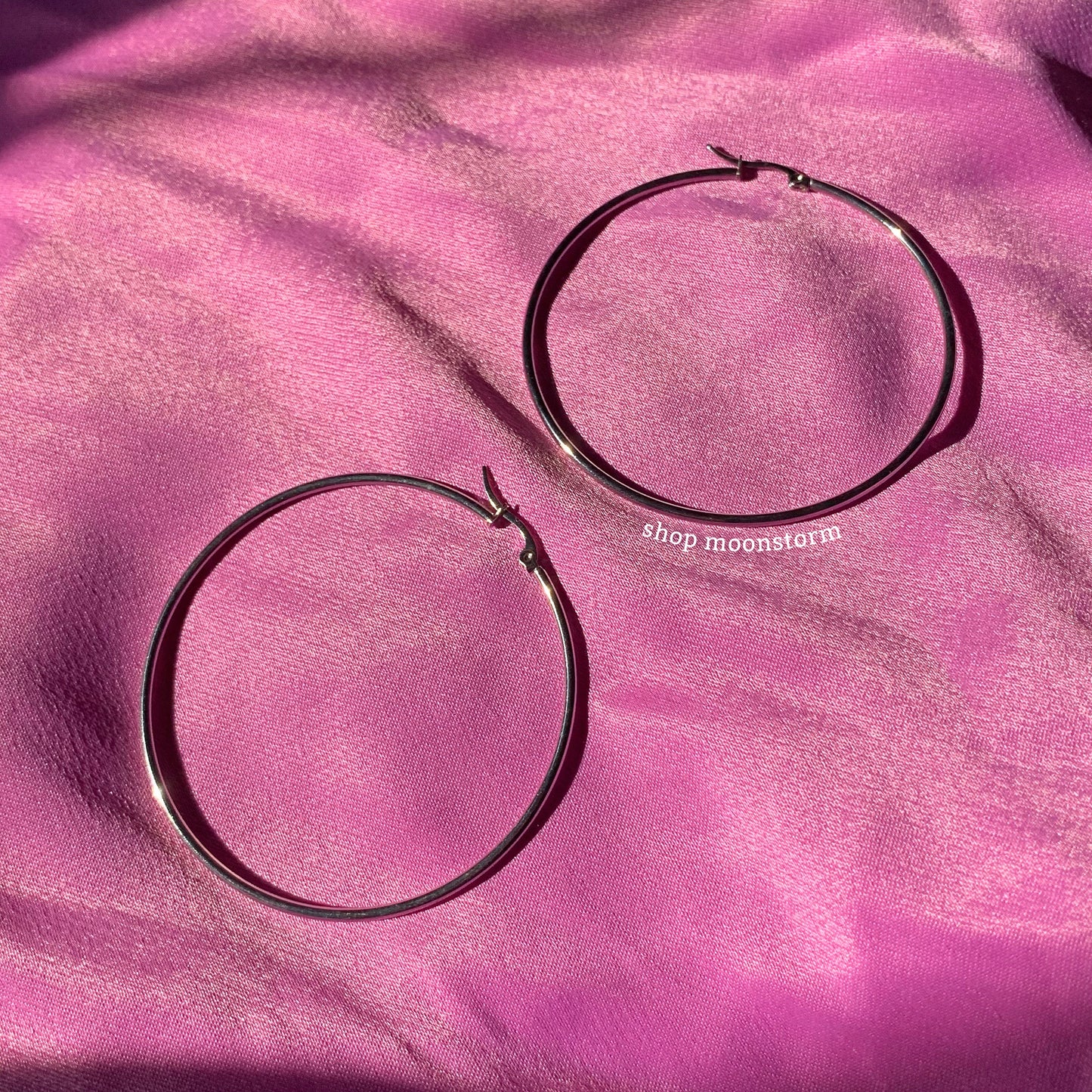 Silver Oversized Hoop Earrings