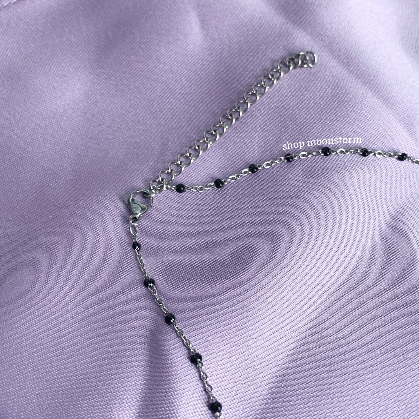 Black Heart & Icy Cross Necklace Set