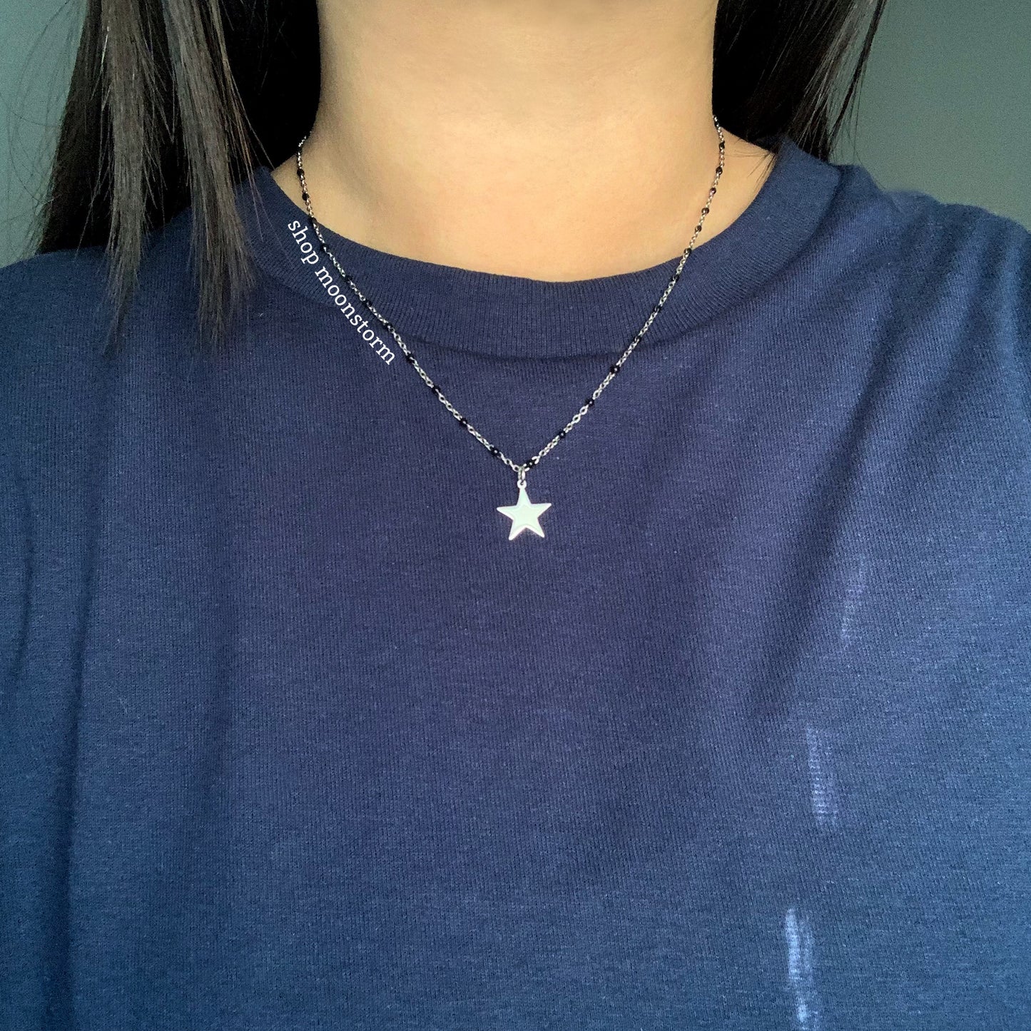 Midnight Star Beaded Necklace