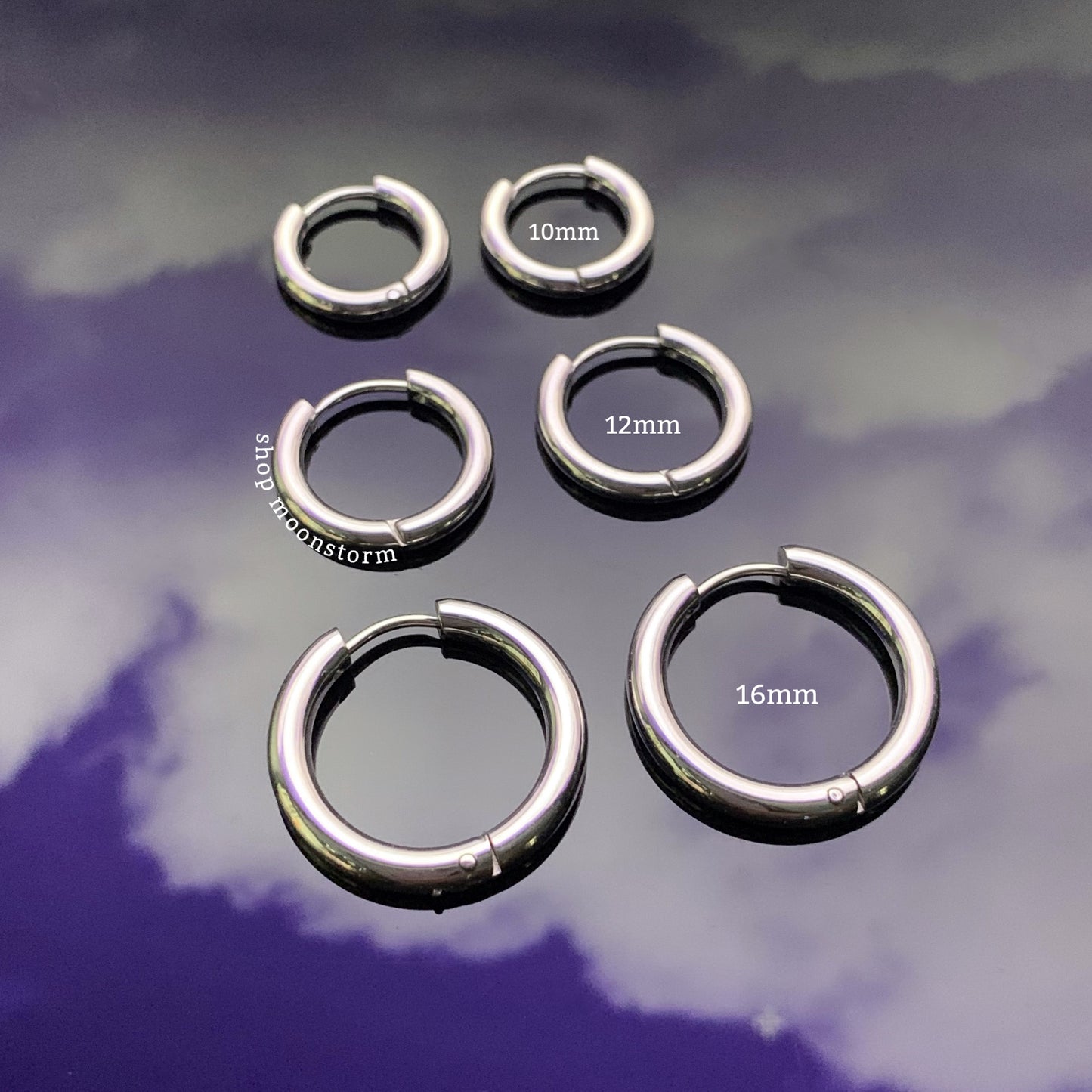 16mm Silver Hoop Earrings
