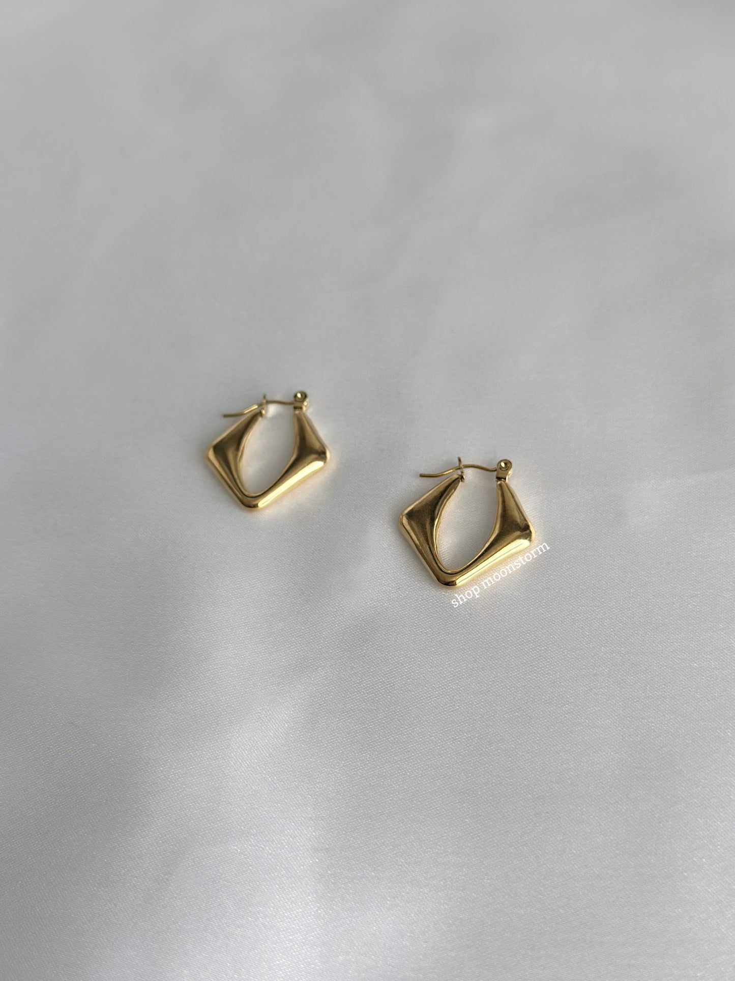 Gold Diamond Hoop Earrings