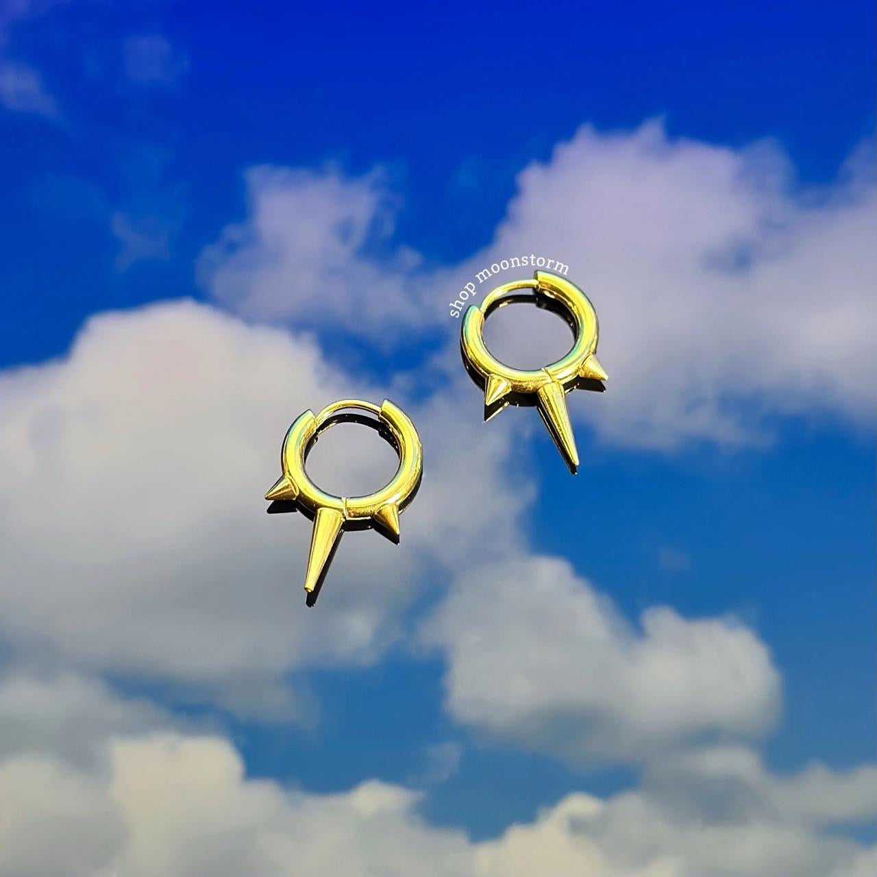 Rebel Spike Hoop Earring Pack (Set of Two)