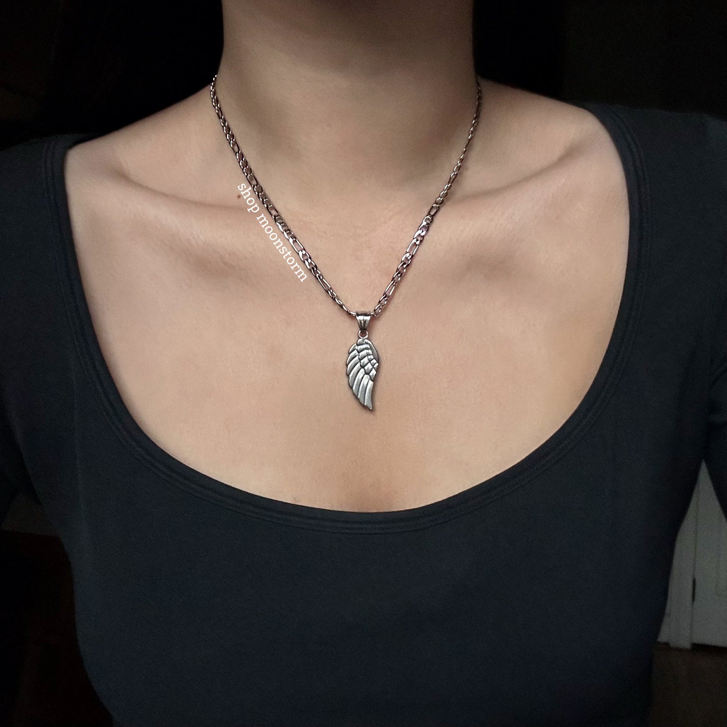 Silver Angel Wing Necklace