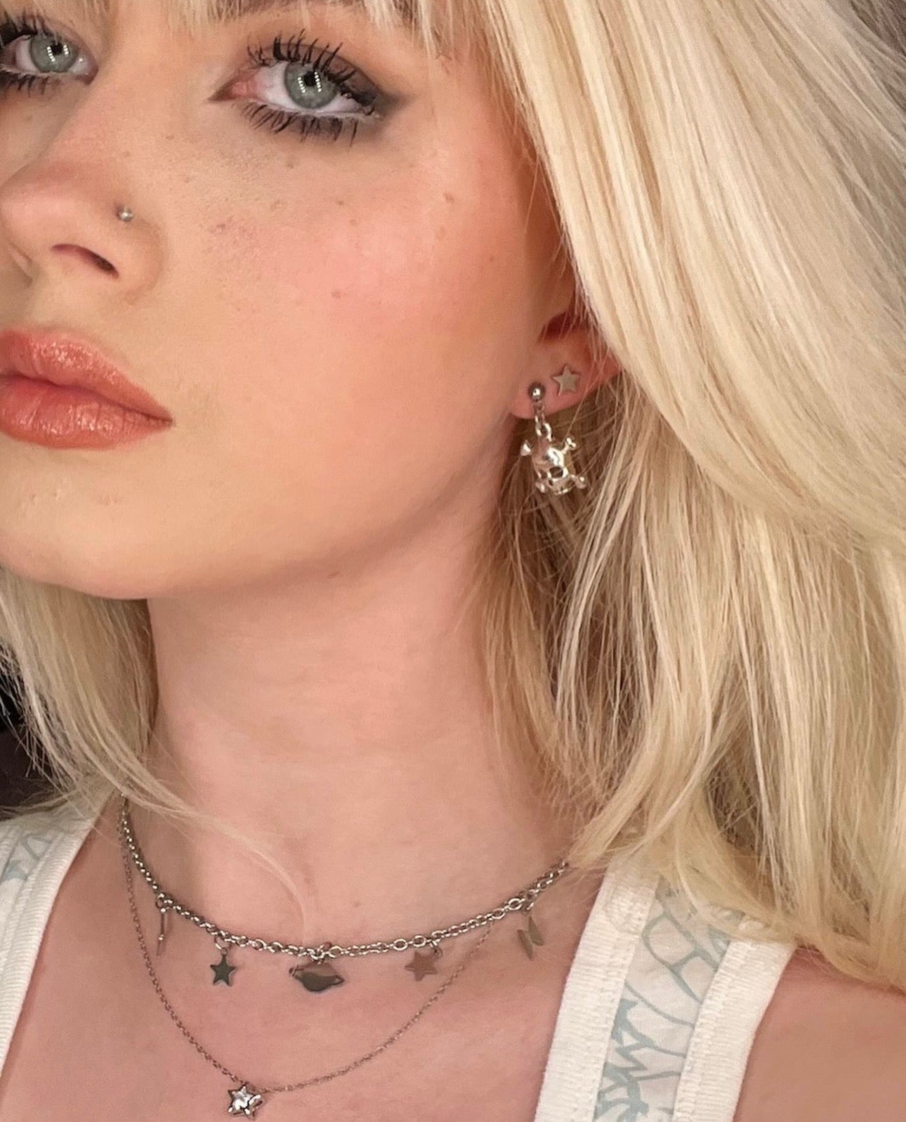 Silver Star Stud Earrings