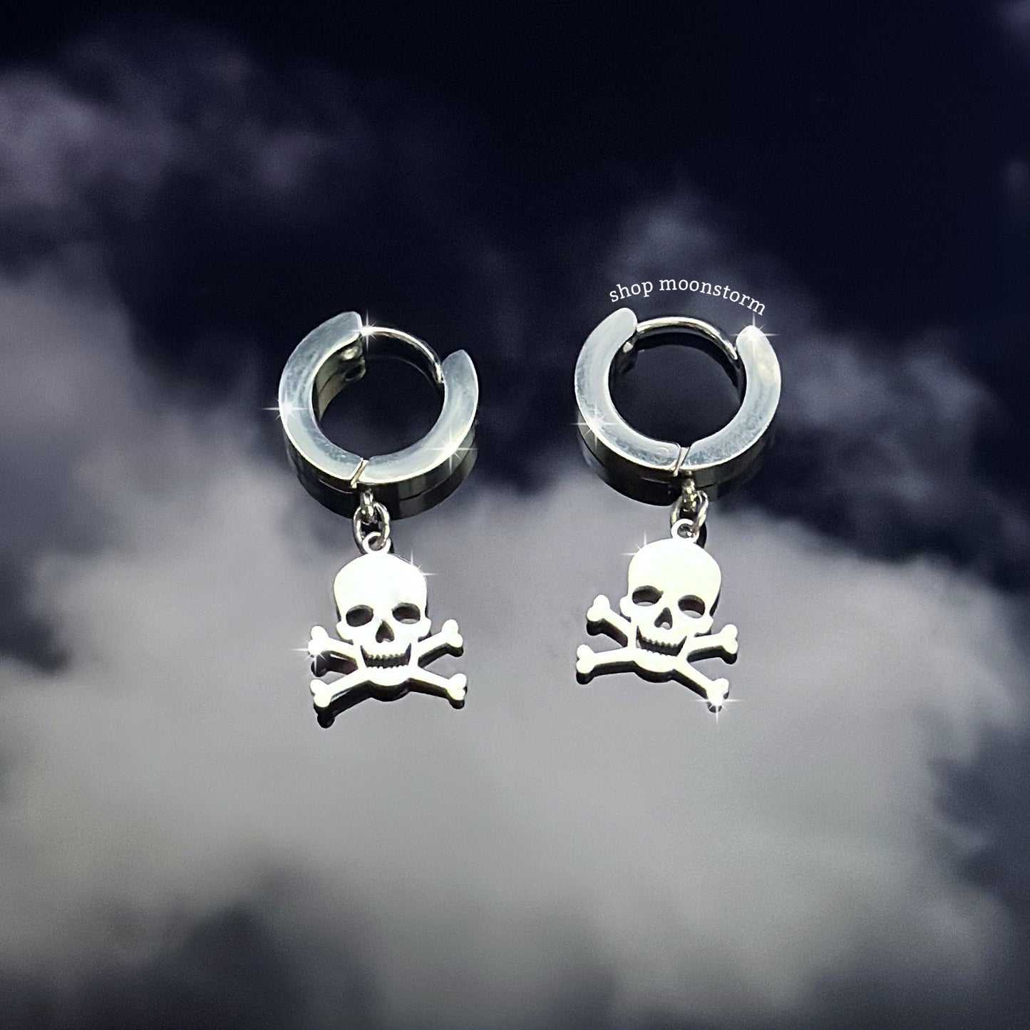 Happy Skull Hoop Earrings