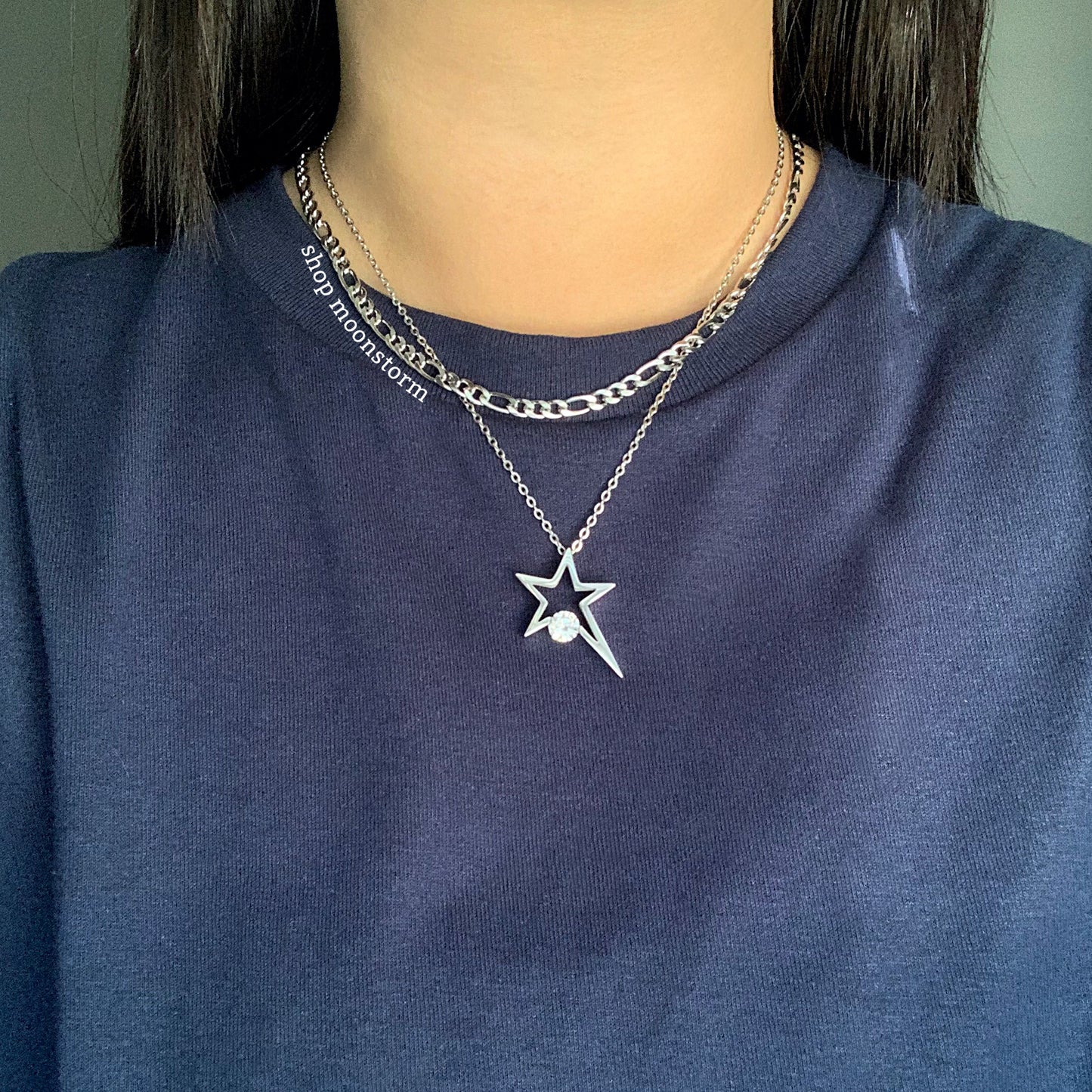 5mm Silver Figaro Necklace