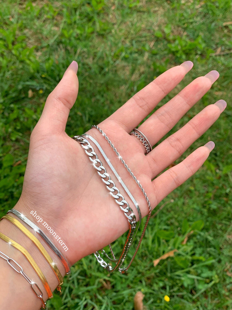 Silver Snake Chain Bracelet