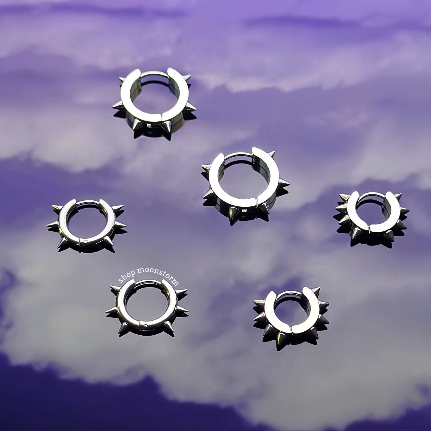 Spiked Out Hoop Earrings