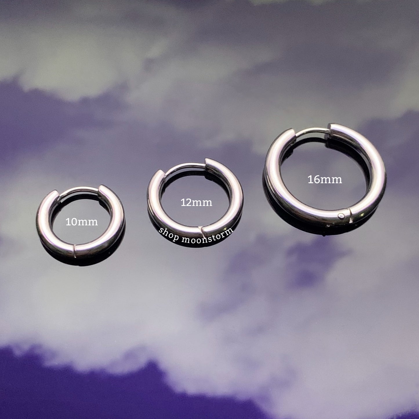16mm Silver Hoop Earrings