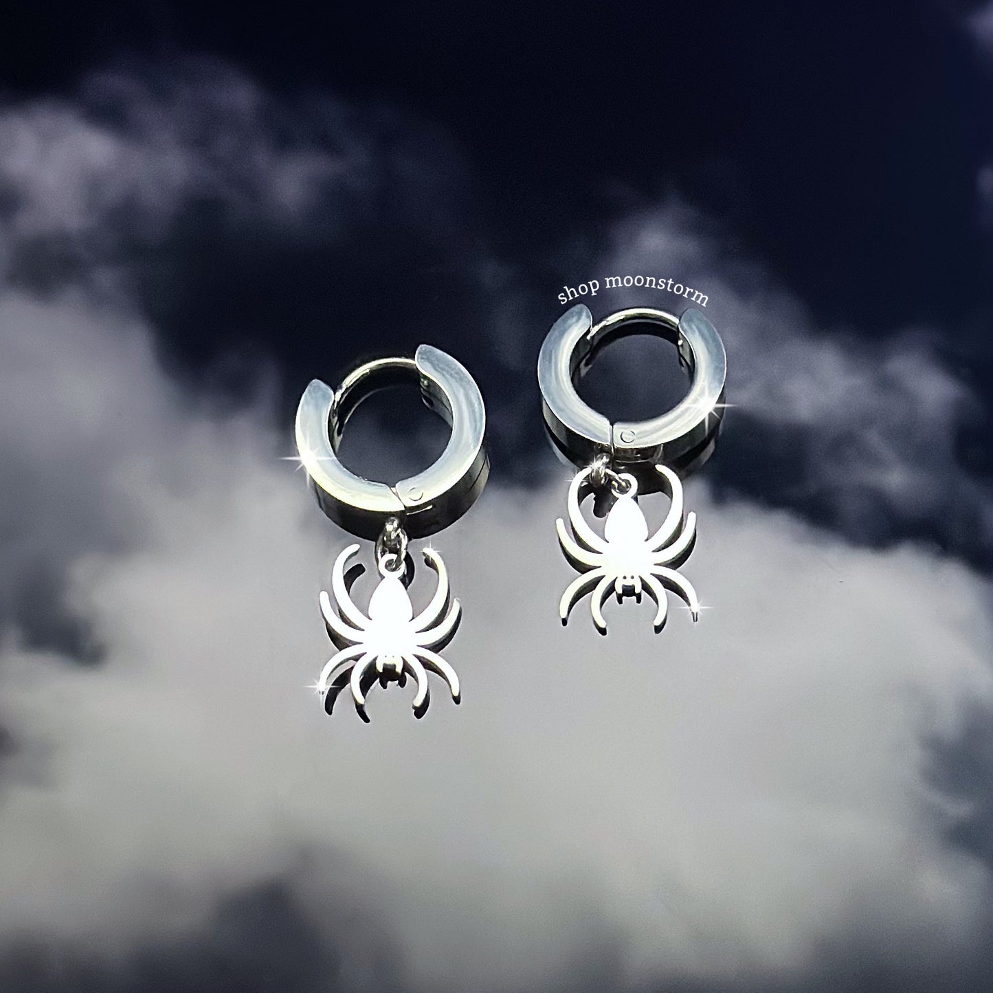 Spider Hoop Earrings
