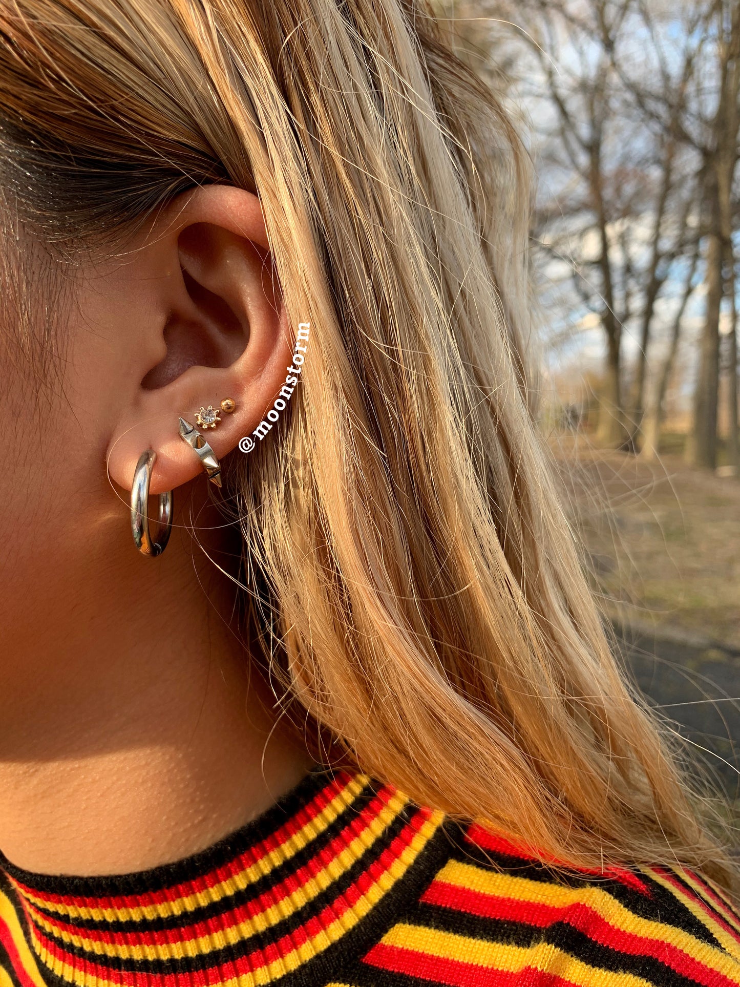 16mm Silver Hoop Earrings